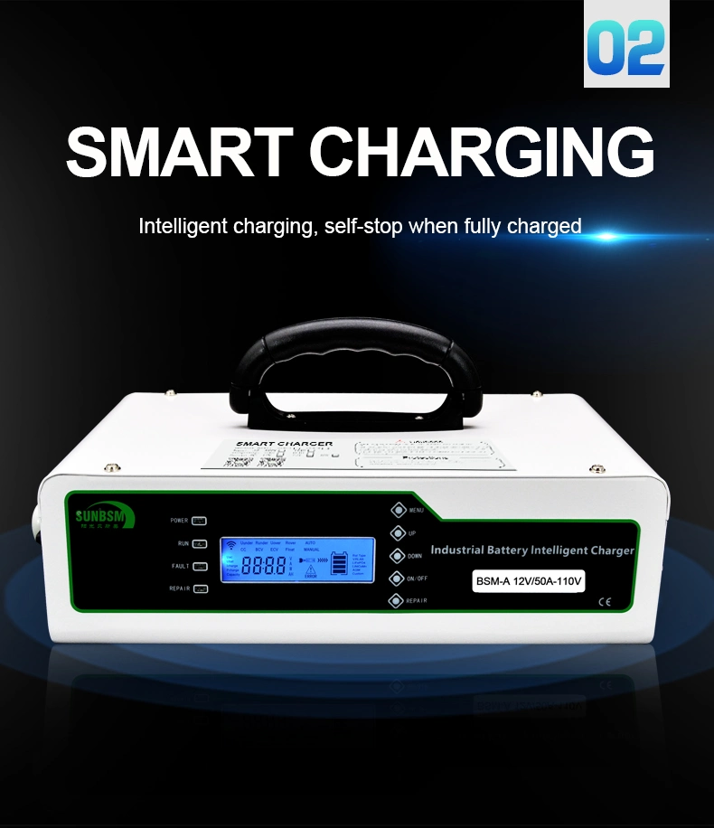 500W Portable Battery Charger For Golf Car 12v 24v 48v Lithium Battery