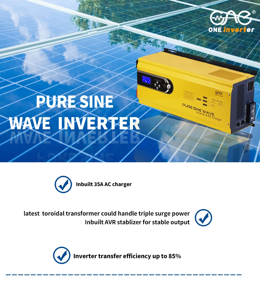 12 Volt 220 Volt Inverter 1 Kw Inverter Batteryless Solar Inverter off Grid Hybrid Grid Inverter Battery Charger